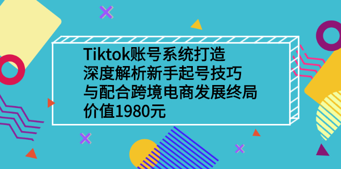 Tiktok账号系统打造，深度解析新手起号技巧与跨境电商发展终局价值1980元