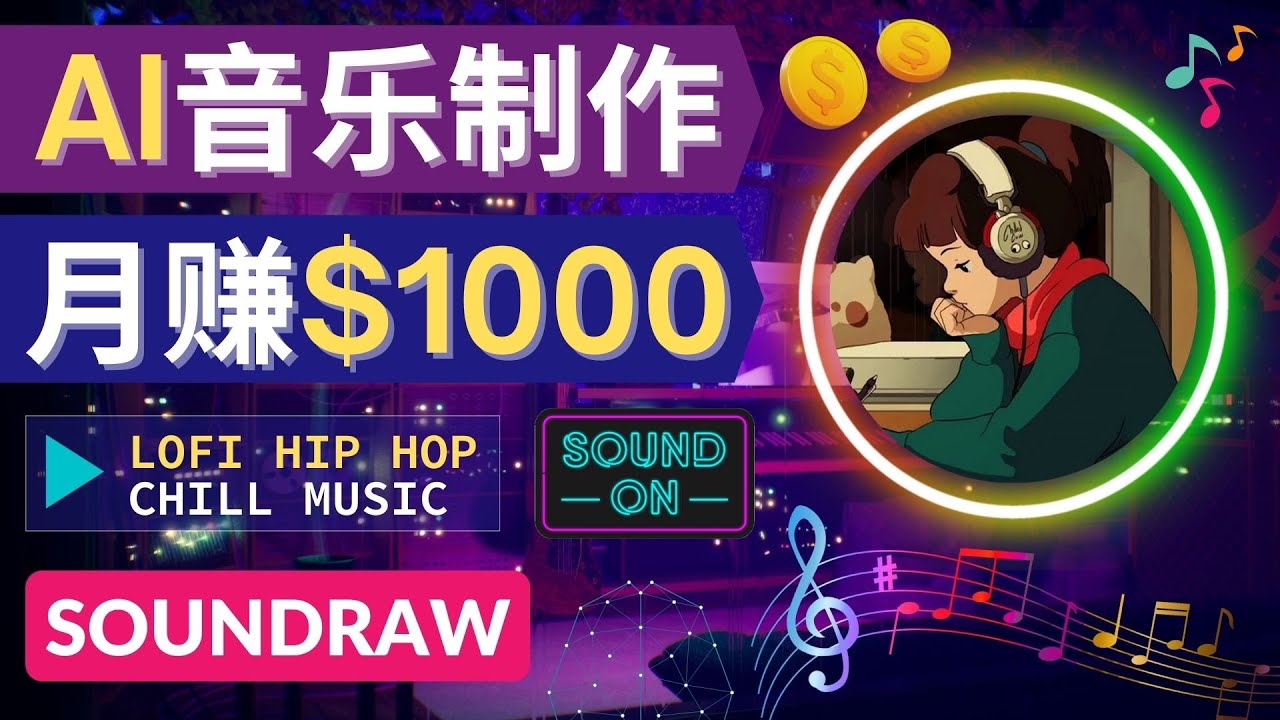 无需任何音乐基础： 使用AI软件制作Lofi Hip Hop Chill Music 月赚1000美元